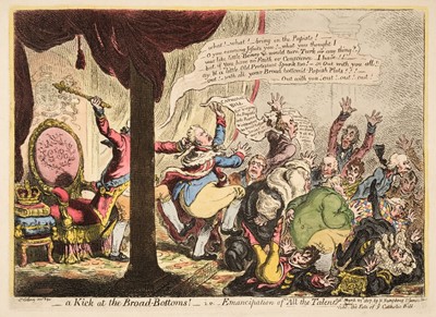 Lot 193 - Gillray (James). A Kick at the Broad Bottoms!..., H. Humphrey, March 23rd 1807