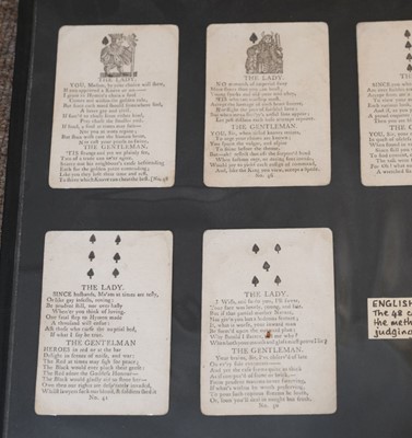 Lot 471 - English fortune telling pack. Love fortune cards, 1784