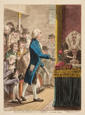 Lot 225 - Gillray (James). Sketch of the Interior of St Stephens as it now stands, H. Humphrey, 1802