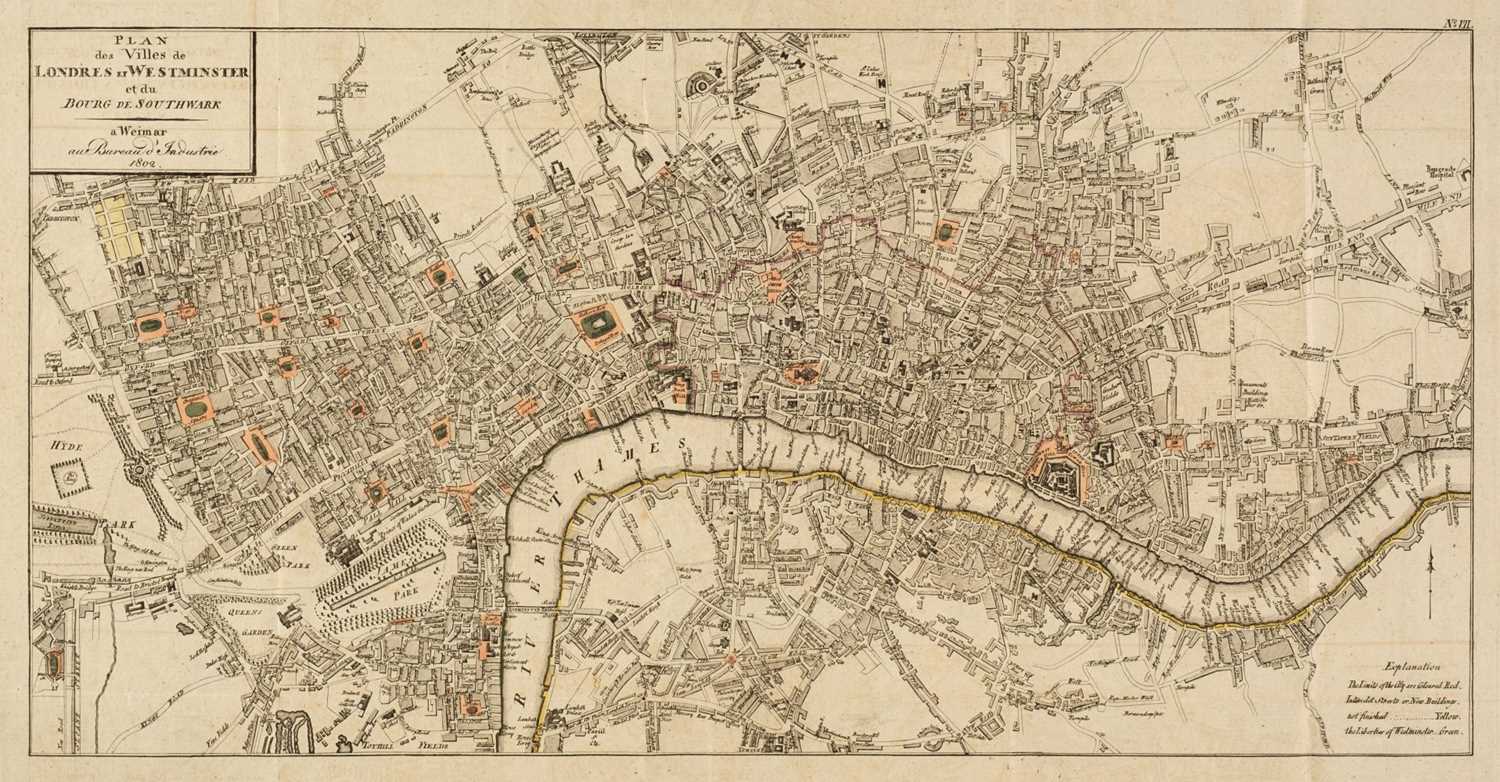 Lot 99 - Europe. Ten touring maps of European Cities and Regions, Weimar, 1802