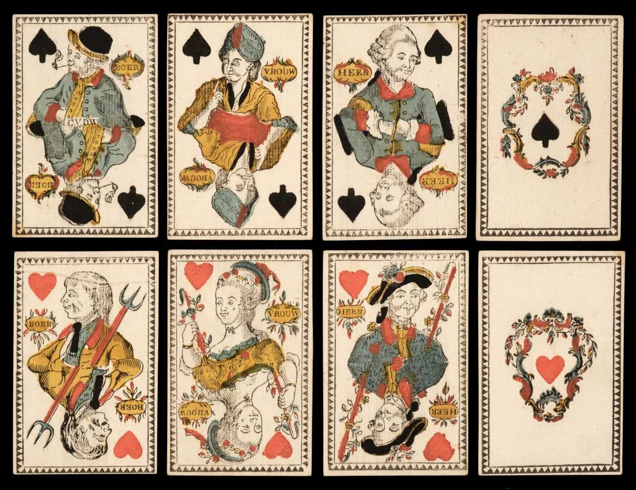 Lot 494 - Dutch playing cards. Non-standard piquet pack, Amsterdam: David Weege, 1748-1787