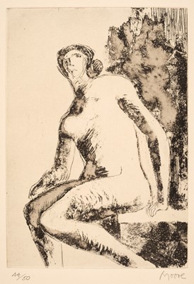 Lot 270 - Moore (Henry, 1898-1987). Seated Woman, 1979, etching