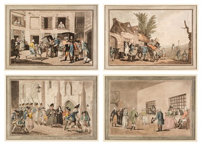 Lot 306 - Lewis (Frederick Christian). Changing Horses at Clermont & three others, 1801 - 03