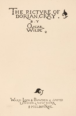 Lot 791 - 1895 Wilde (Oscar). The Picture of Dorian Gray, 2nd edition, 1895