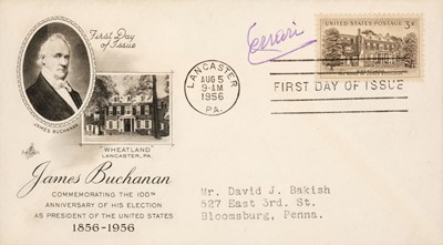 Lot 117 - Ferrari (Enzo, 1898-1988). First Day Cover Signed, 'E. Ferrari'