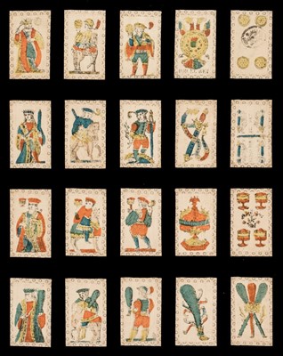 Lot 488 - Italian playing cards. Old Sicilian / Neapolitan pattern, Naples?, unknown maker, 1846