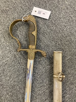 Lot 89 - Prussian Sword. A Prussian Artillery Officer's sword