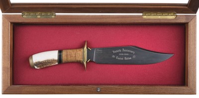 Lot 97 - Ruana Knife.  A 60th Anniversary Bowie Knife by Ruana.
