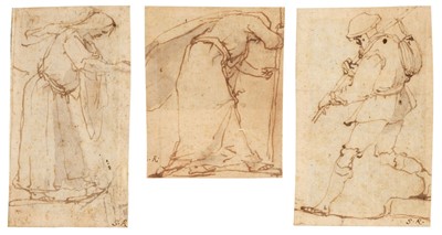 Lot 15 - Prague School. Three Figure Studies, pen and ink, 1580