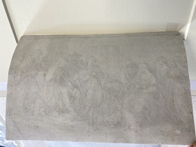 Lot 42 - Attributed to Benjamin West (1738-1820). Betrothal Scene, black chalk, circa 1799