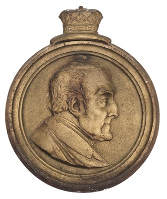 Lot 549 - Duke of Wellington. A mid-Victorian cast iron memorial portrait plaque