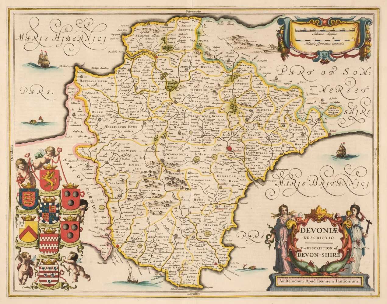 Lot 85 - Devon. Jansson (Jan). Devoniae Descriptio. The Description of Devon, Amsterdam circa 1650