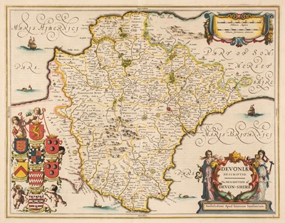 Lot 85 - Devon. Jansson (Jan). Devoniae Descriptio. The Description of Devon, Amsterdam circa 1650