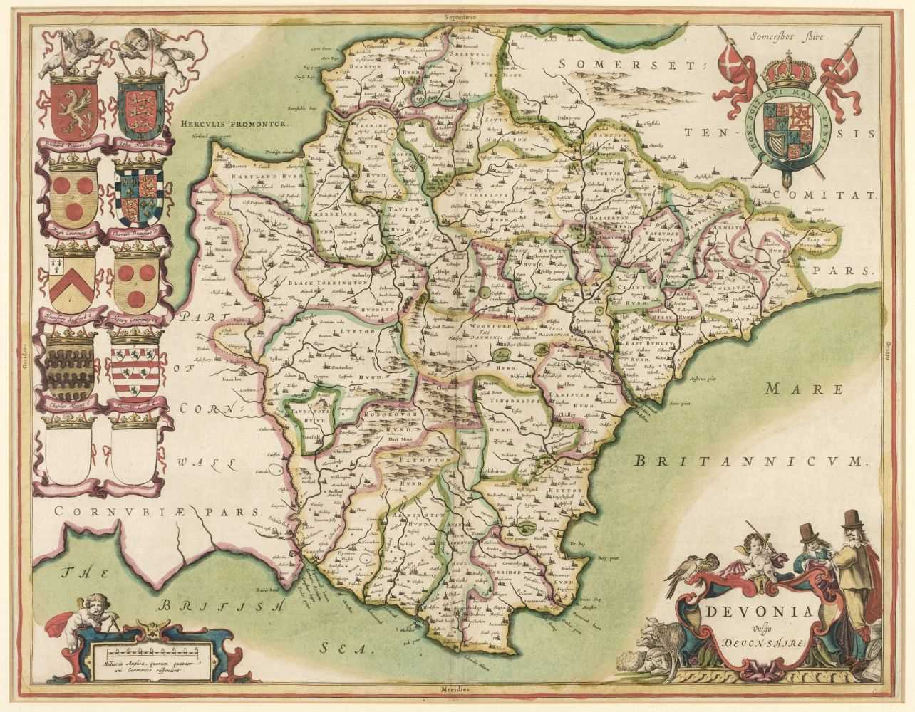 Lot 82 - Devon. Blaeu (Johannes), Devonia vulgo Devon-Shire, circa 1645