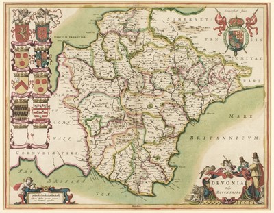 Lot 82 - Devon. Blaeu (Johannes), Devonia vulgo Devon-Shire, circa 1645