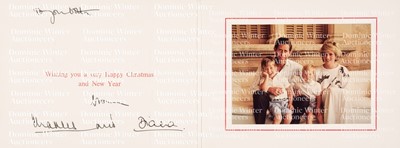 Lot 315 - Charles III (Philip Arthur George, 1948-) & Diana (1961-1997). Signed Christmas & New Year card