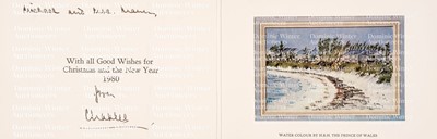 Lot 307 - Charles III (Philip Arthur George, 1948-). Signed Christmas and New Year card, 1980