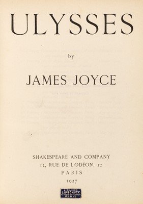 Lot 817 - 1927 Joyce (James). Ulysses, 9th printing, Paris: Shakespeare and Company, 1927