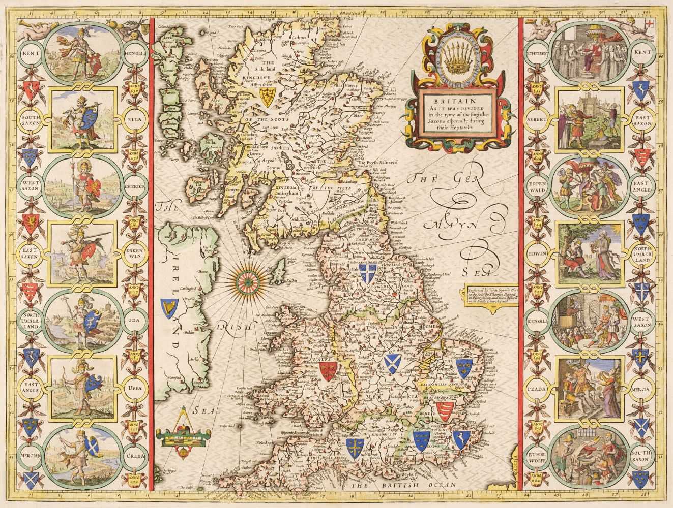 Lot 76 - British Isles. Speed (John), Britain as it was devided in the tyme of the English Saxons..., 1676