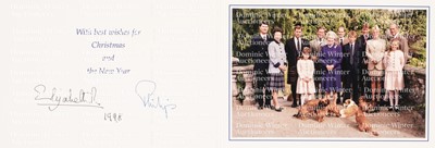 Lot 302 - Elizabeth II (1926-2022) & Prince Philip (1921-2021). A run of 35 Christmas & New Year cards