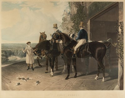 Lot 171 - Hunt (Charles). Herrings Sketches on the Road, No. 2 Post Horses, 1847