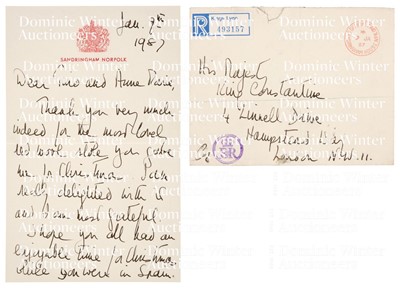Lot 297 - Elizabeth II (1926-2022). Autograph Letter Signed, 'Lilibet', Sandringham, Norfolk, 9 January 1987