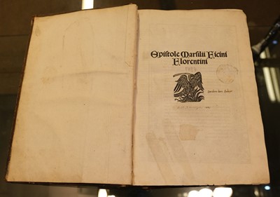 Lot 200 - Ficino (Marsilio). Epistole, 1495