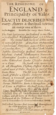Lot 94 - England & Wales. Jenner (Thomas & Hollar Wenceslaus), The Kingdome of England..., circa 1688