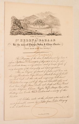 Lot 6 - Chinese School. Album of five Chinese rice paper paintings of St Helena and Napoleon, 1830's-40's