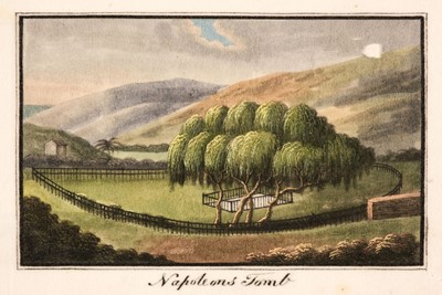 Lot 6 - Chinese School. Album of five Chinese rice paper paintings of St Helena and Napoleon, 1830's-40's