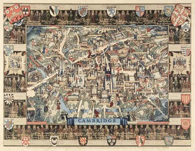 Lot 111 - Lee (Kerry). Cambridge,  " This immense & glorious work...," Pictorial Maps Ltd,  circa 1946