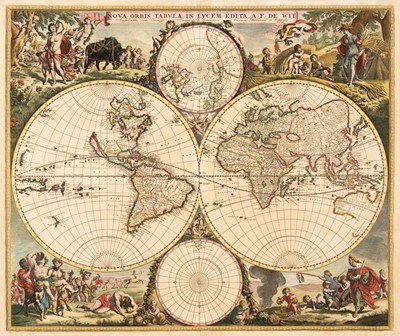 Lot 149 - World. De Wit (Frederick), Nova Orbis Tabula in Lucem Edita..., circa 1680