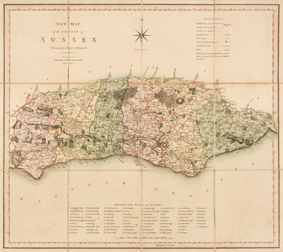 Lot 101 - Folding Maps. A collection of approximately 45 maps, mostly 19th century