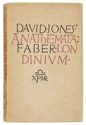 Lot 848 - 1952 Jones (David). The Anathemata, 1952