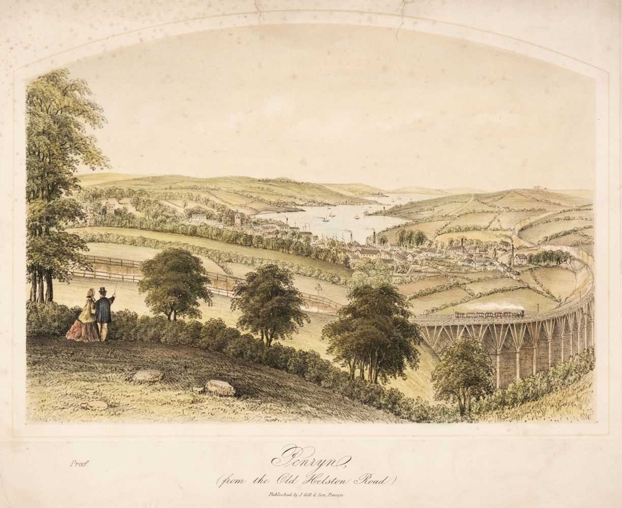 Lot 161 - Cornwall. A collection of approximately 160 topographical prints, mostly 19th century