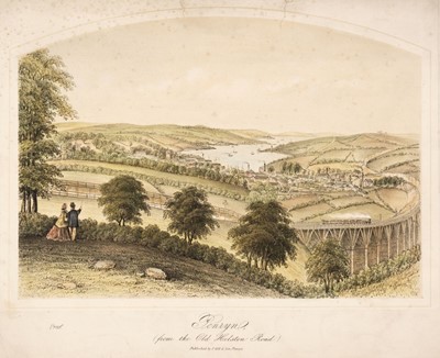 Lot 161 - Cornwall. A collection of approximately 160 topographical prints, mostly 19th century