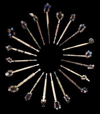 Lot 623 - Bobbins. A large collection of lace making bobbins, English, mid 19th century