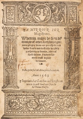 Lot 26 - Baldwin (William, editor). The Myrrour for Magistrates..., 1563