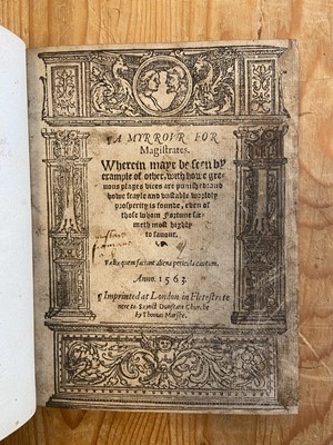 Lot 26 - Baldwin (William, editor). The Myrrour for Magistrates..., 1563
