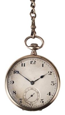 Lot 511 - Pocket Watch. A 9ct rose gold open-face Swiss Made pocket watch, hallmarks for London 1920