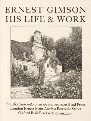 Lot 766 - Shakespeare Head Press. Ernest Gimson his life and work, 1924