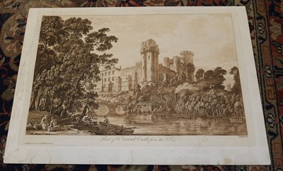 Lot 186 - Sandby (Paul). Four views of Warwick Castle, J. Boydell, January 1st, 1776