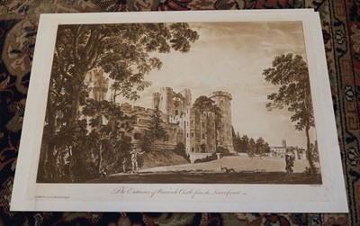 Lot 186 - Sandby (Paul). Four views of Warwick Castle, J. Boydell, January 1st, 1776