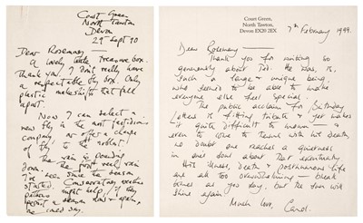 Lot 929 - Hughes (Edward James, 1930-1998). Autograph Letter Signed, 'Ted', Court Green