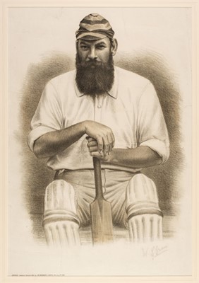Lot 240 - W. G. Grace. Portrait of W. G. Grace, J. W. Arrowsmith, Bristol, February 11th, 1890
