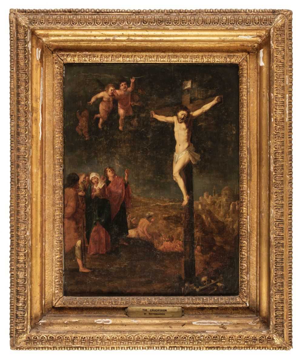 Lot 3 - Attributed to Hans Rottenhammer I (1564/5-1625), The Crucifixion, circa 1605, oil on panel