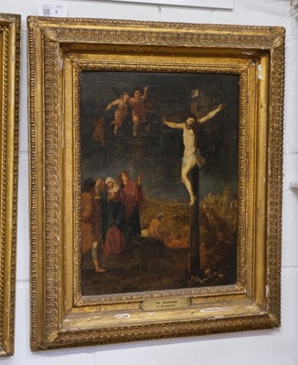 Lot 3 - Attributed to Hans Rottenhammer I (1564/5-1625), The Crucifixion, circa 1605, oil on panel