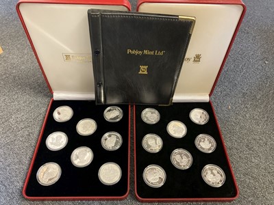 Lot 516 - Proof Coins. Pobjoy Mint Ltd, 16 silver proof crowns, Princess Diana