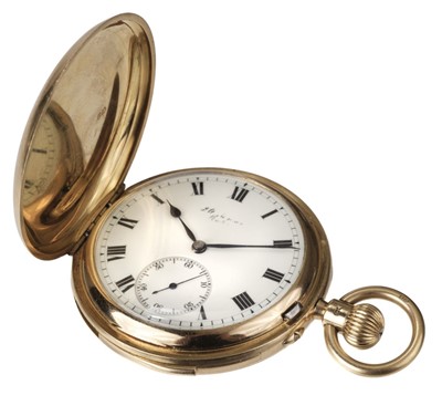Lot 512 - Pocket Watch. An 18ct gold full gold hunter pocket watch by J.W. Benson London 1918