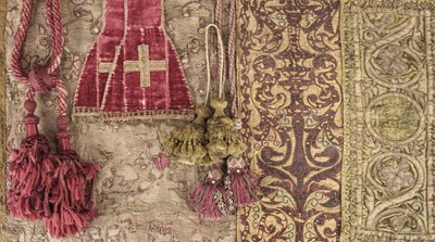 Lot 674 - Passementerie. A group of tasselled tie-backs, 18th & 19th century, & other items
